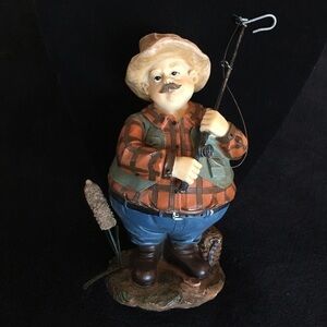 VINTAGE Fisherman Figurine